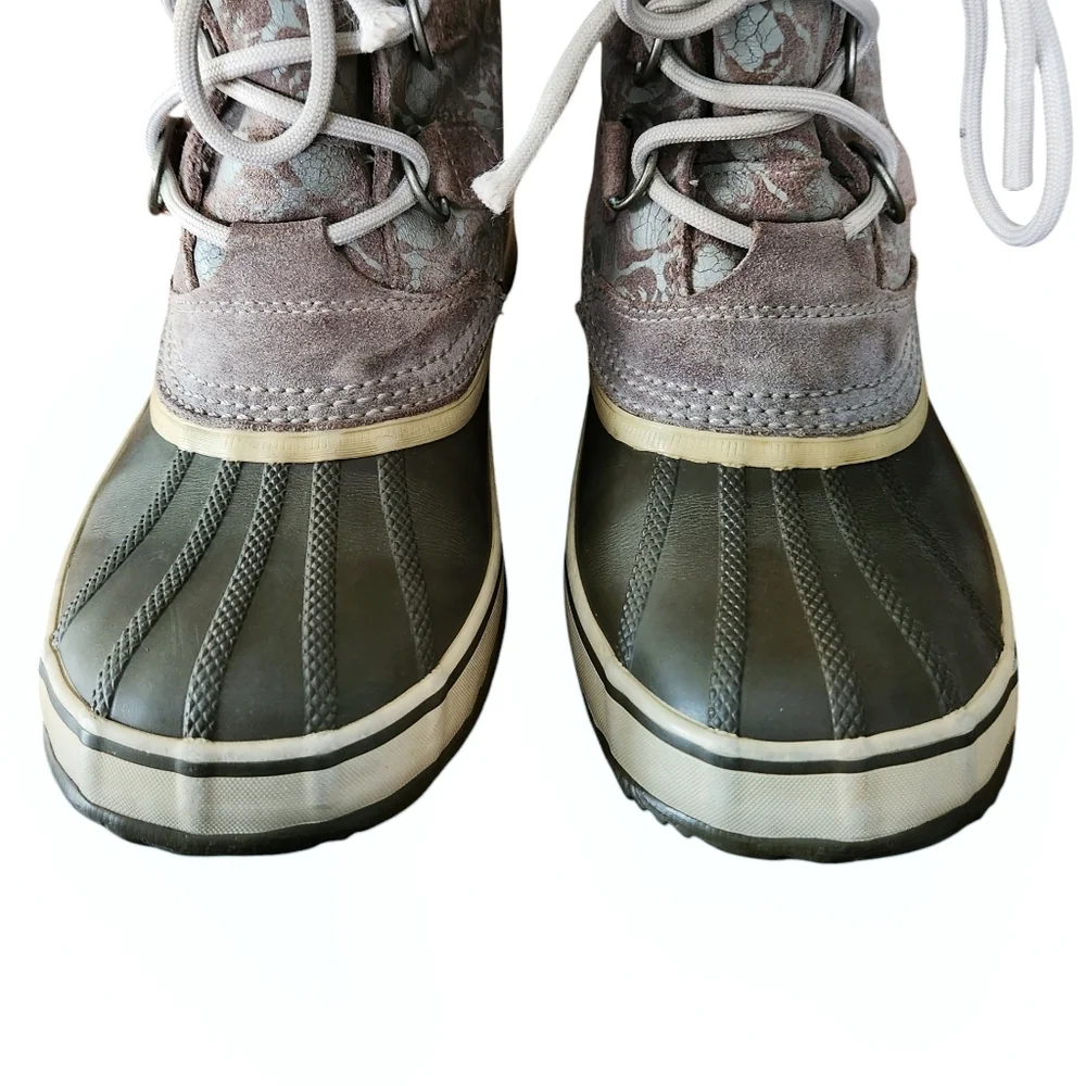 Sorel Laurel Leaf 1964 Diamond Boots | Size 10 | Waterproof Winter Lace-Up - Picture 6 of 14